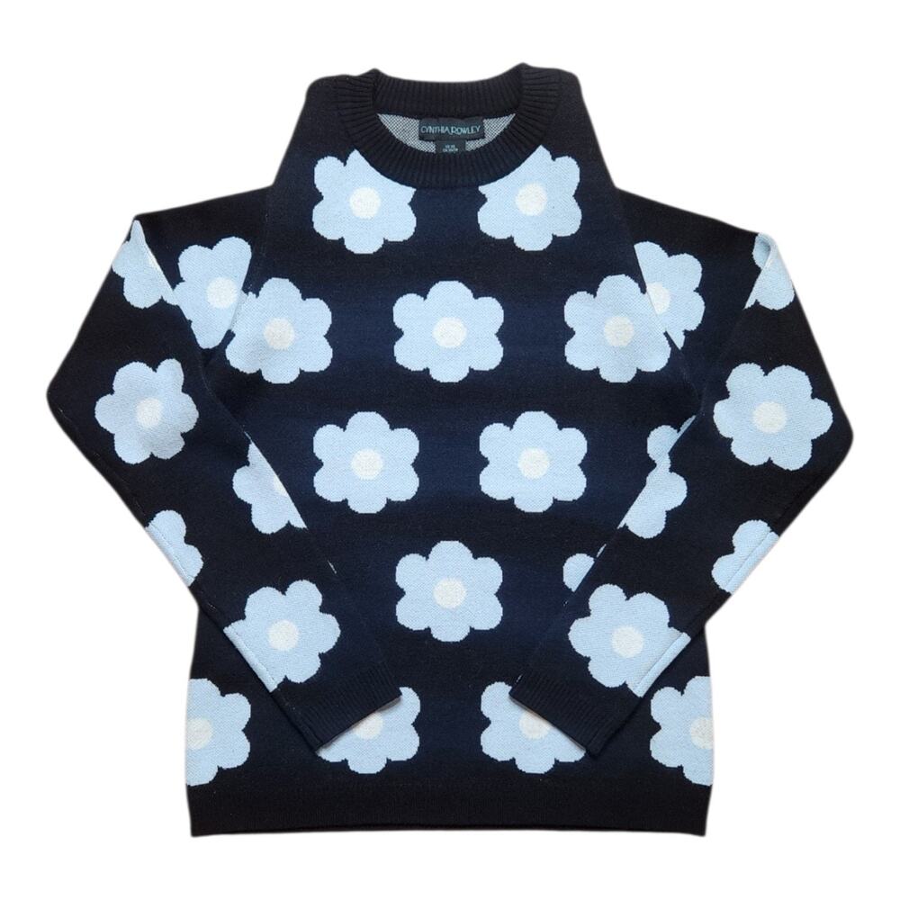 Cynthia Rowley Blue  Floral Sweater, XS